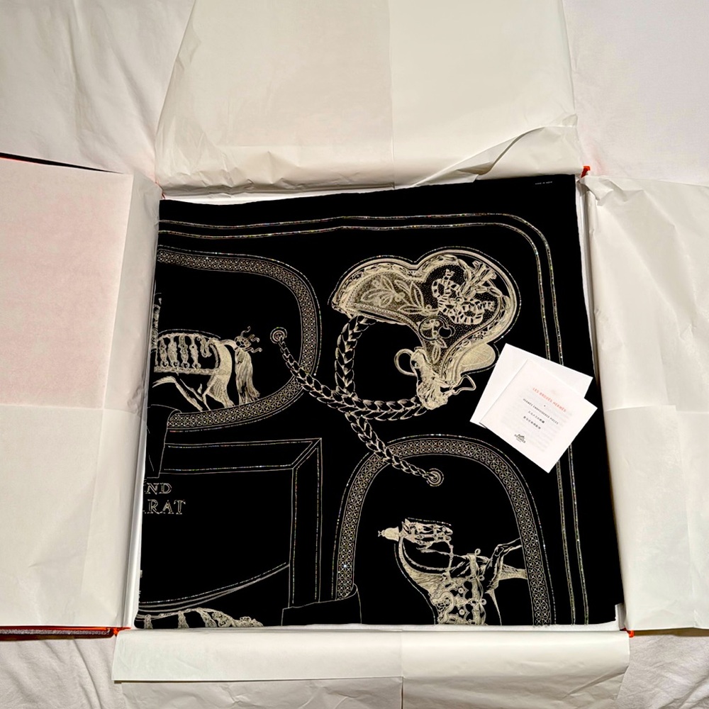 Hermes silk scarf; new with tags and box